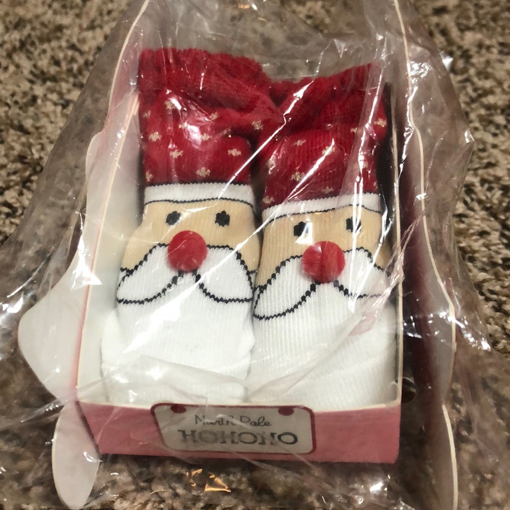 BNWT MUDPIE Santa Socks